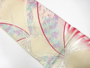 アンティーク　変わり蝶模様織り出しリバーシブル袋帯（材料）